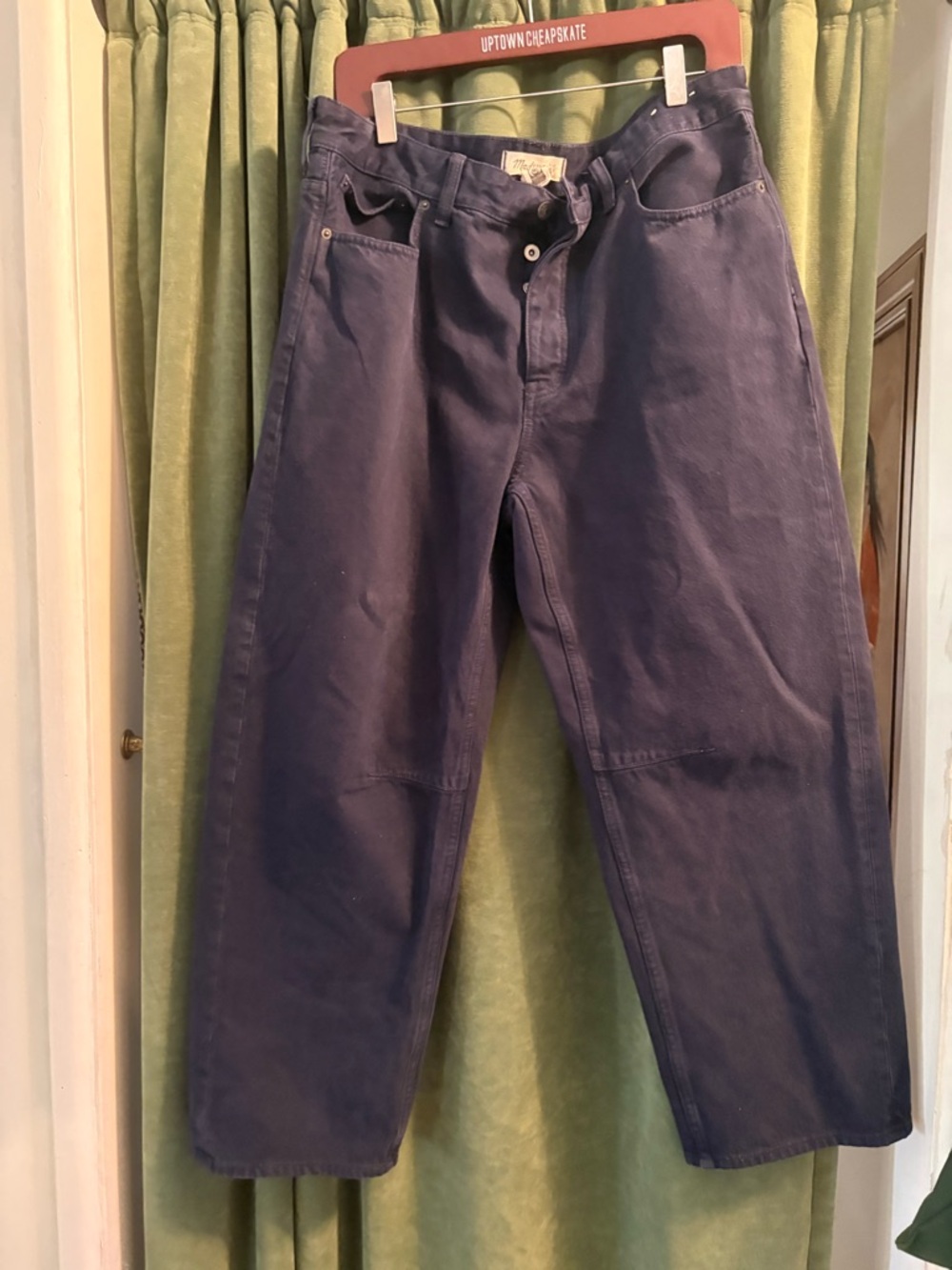 Navy Madewell Barrel leg Jean
